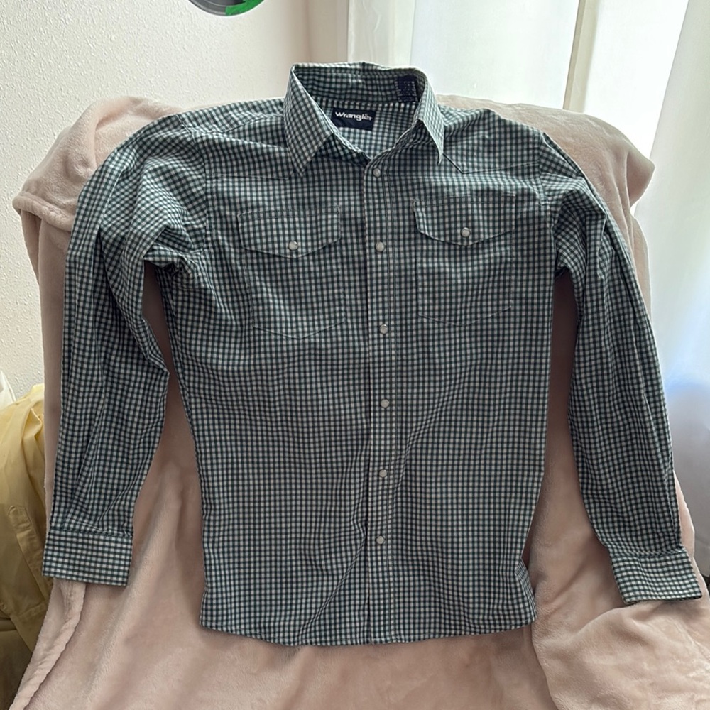 Wrangler Green Casual Button Down Shirt